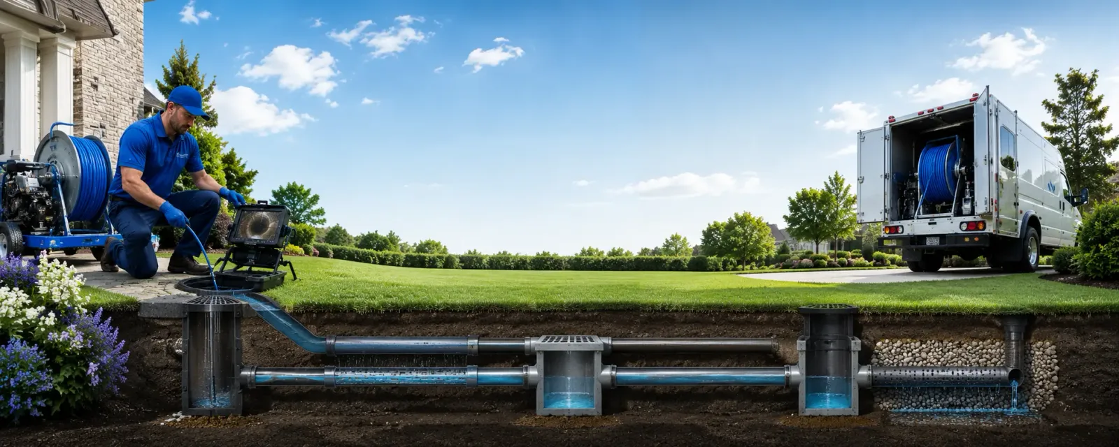 Outdoor drain cleaning information for White Cottage, OH